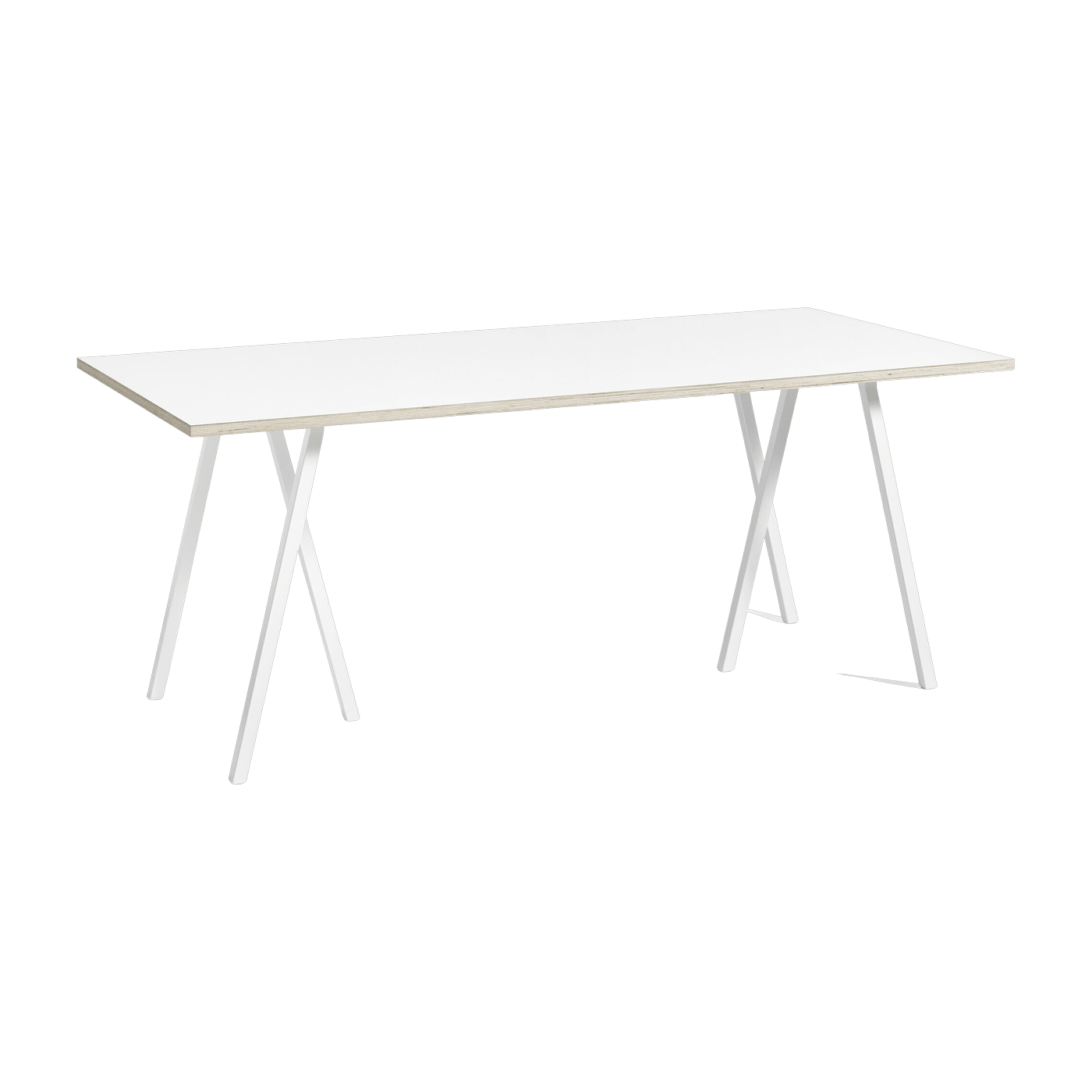 Table en acier blanche L180 cm Loop Stand - HAY - The Cool Republic