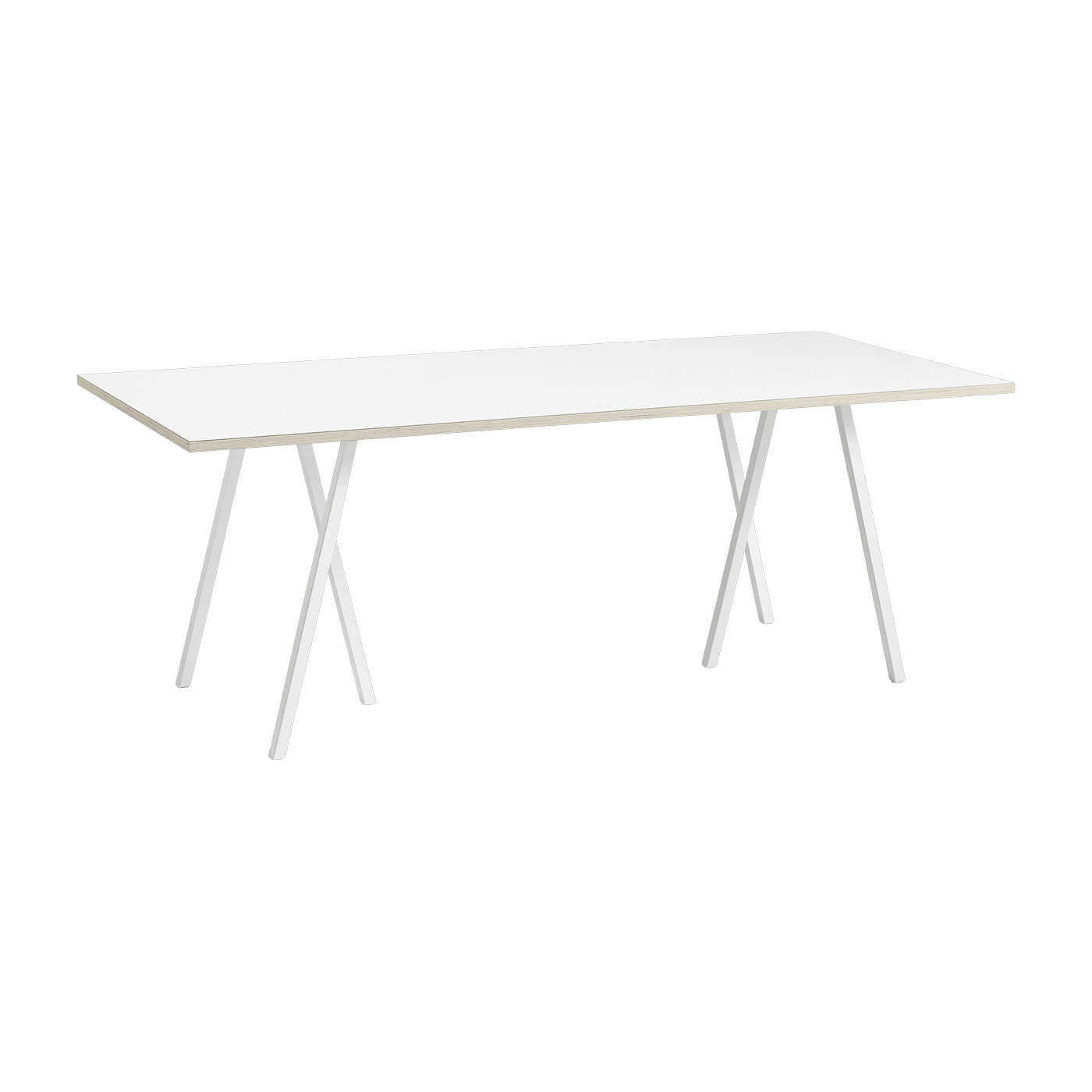 Table en acier blanche L200 cm Loop Stand - HAY - The Cool Republic