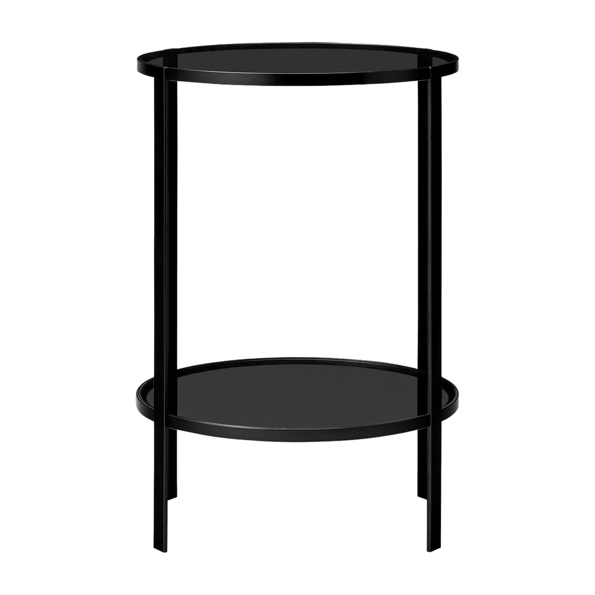 Table en acier et verre noir 40x58 cm Fumi - AYTM - The Cool Republic