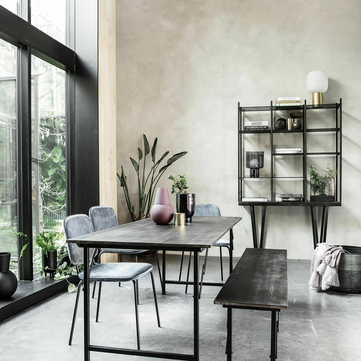 Table en bois et fer noir 180 cm Party - House Doctor - The Cool Republic