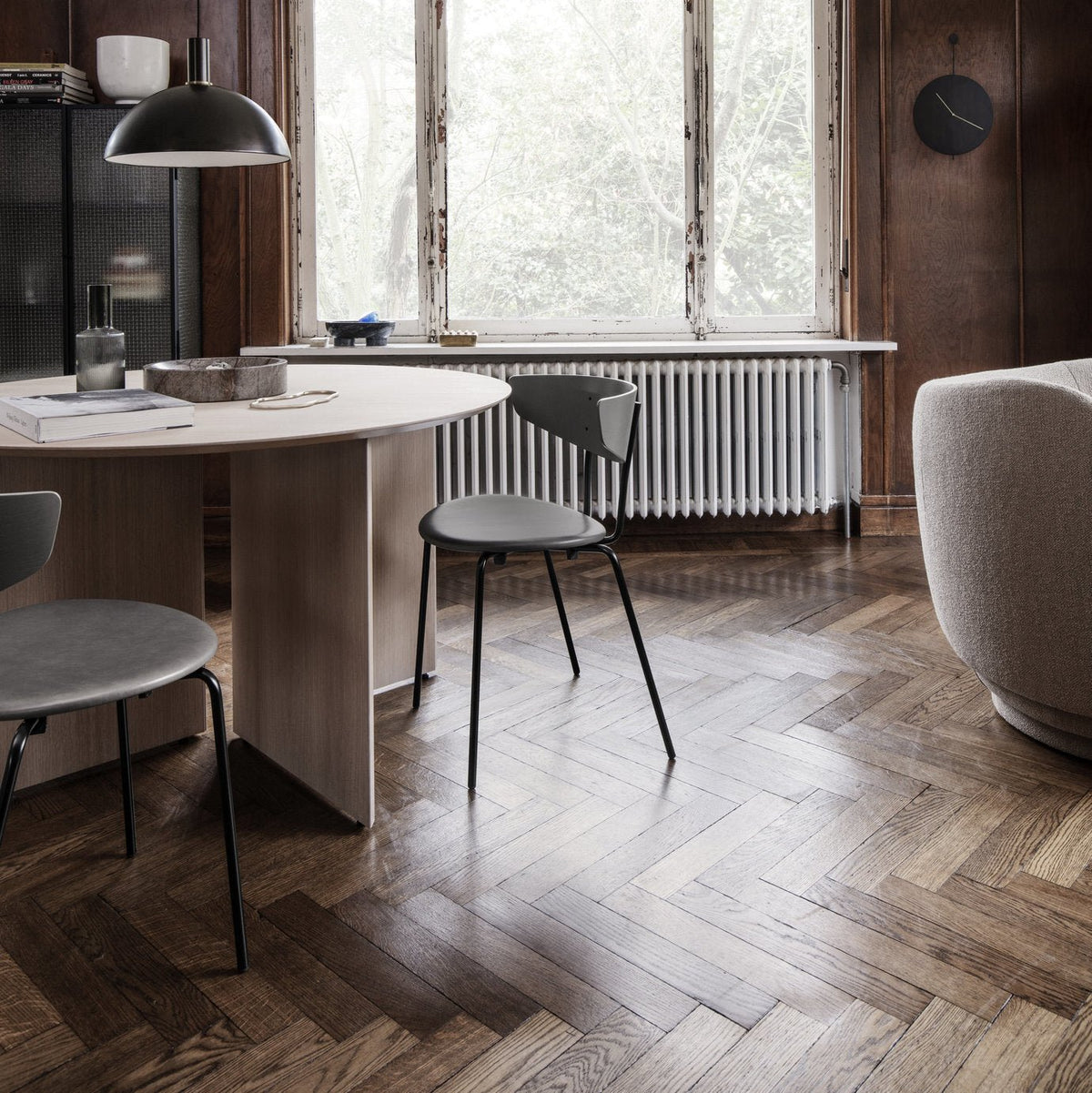 Table en bois rectangulaire beige 160 cm Mingle - Ferm Living - The Cool Republic