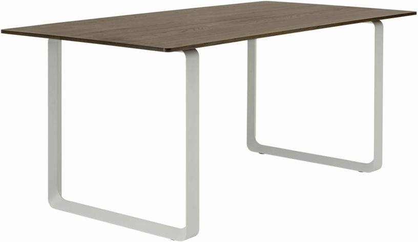 Table en chêne massif fumé et aluminium blanc 170 x 85 cm 70/70 - Muuto - The Cool Republic