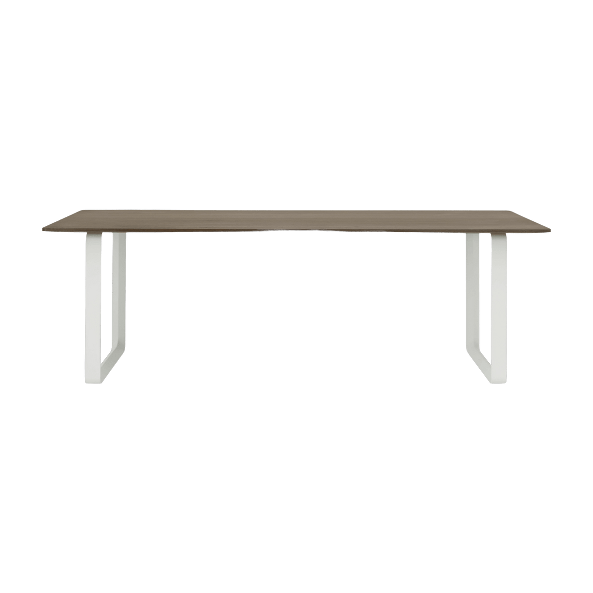 Table en chêne massif fumé et aluminium blanc 225 x 90 cm 70/70 - Muuto - The Cool Republic
