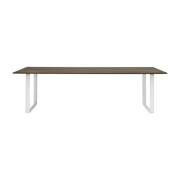 Table en chêne massif fumé et aluminium blanc 255 x 108 cm 70/70 - Muuto - The Cool Republic