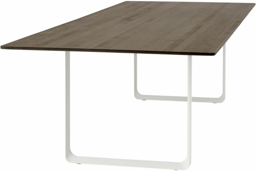 Table en chêne massif fumé et aluminium blanc 295 x 108 cm 70/70 - Muuto - The Cool Republic