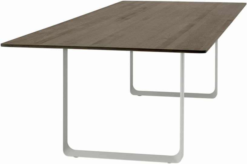 Table en chêne massif fumé et aluminium gris 295 x 108 cm 70/70 - Muuto - The Cool Republic