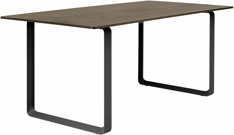 Table en chêne massif fumé et aluminium noir 170 x 85 cm 70/70 - Muuto - The Cool Republic