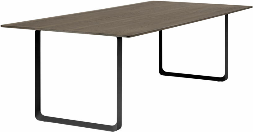 Table en chêne massif fumé et aluminium noir 255 x 108 cm 70/70 - Muuto - The Cool Republic