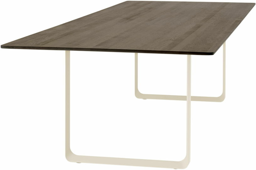 Table en chêne massif fumé et aluminium sable 295 x 108 cm 70/70 - Muuto - The Cool Republic