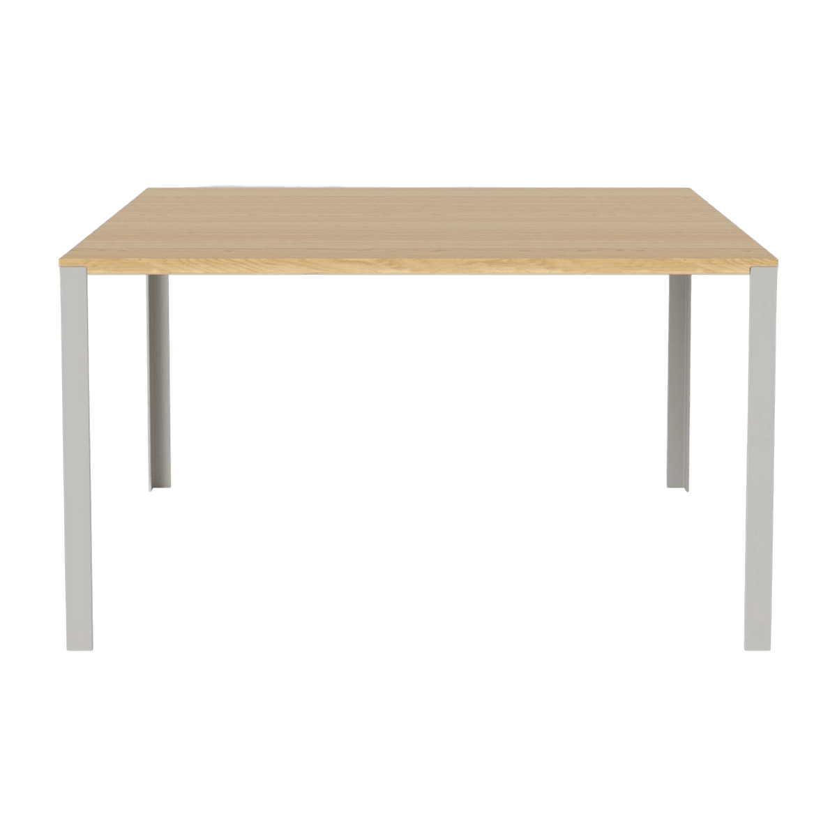 Table en chêne massif huilé et acier laqué gris 130 x 130 cm Link - Bolia - The Cool Republic