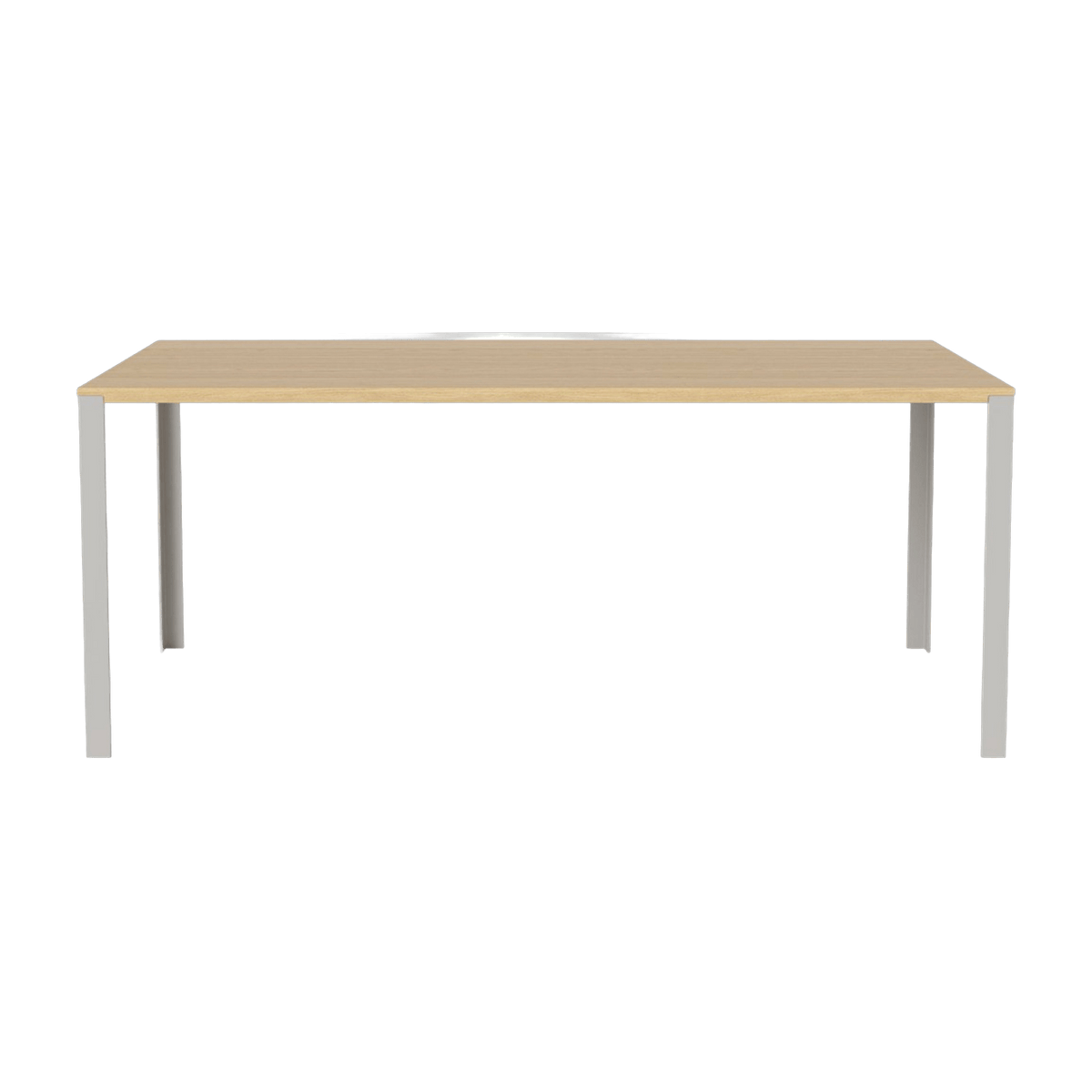 Table en chêne massif huilé et acier laqué gris 90 x 180 cm Link - Bolia - The Cool Republic