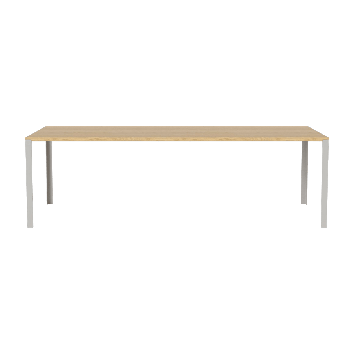 Table en chêne massif huilé et acier laqué gris 90 x 240 cm Link - Bolia - The Cool Republic