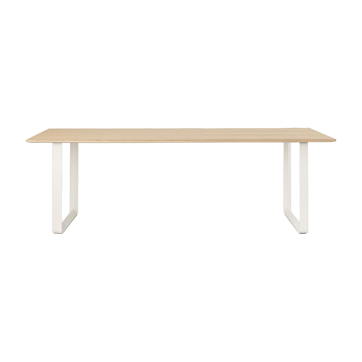 Table en chêne piétement blanc 225 cm 70-70 - Muuto - The Cool Republic
