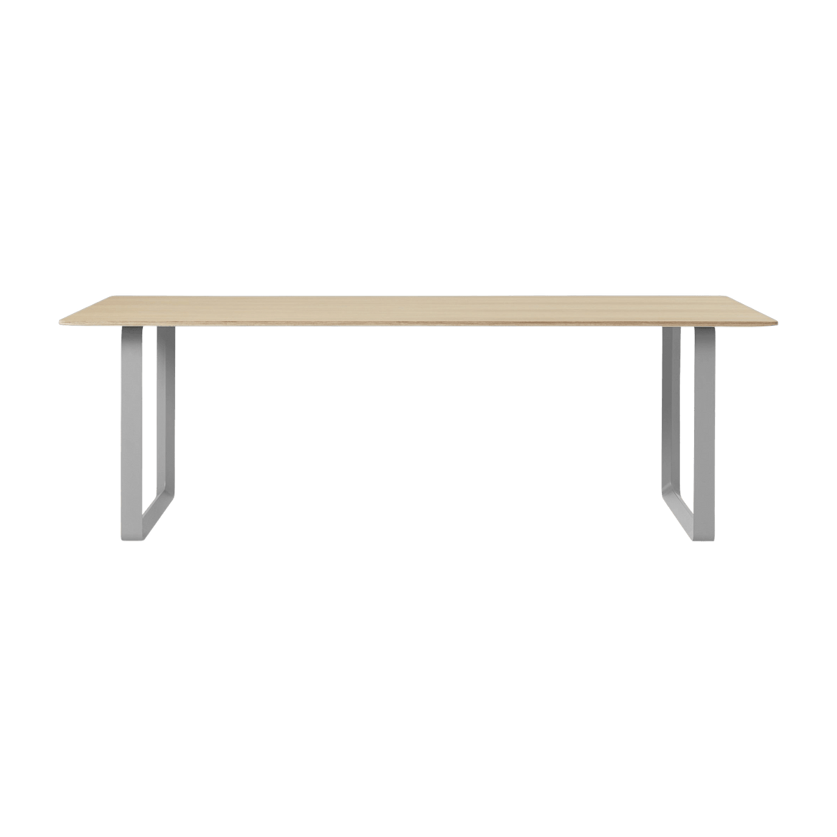 Table en chêne piétement gris 225 cm 70-70 - Muuto - The Cool Republic