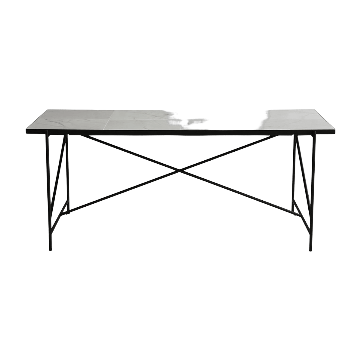 Table en marbre blanc et noir 185 cm - HANDVÄRK - The Cool Republic