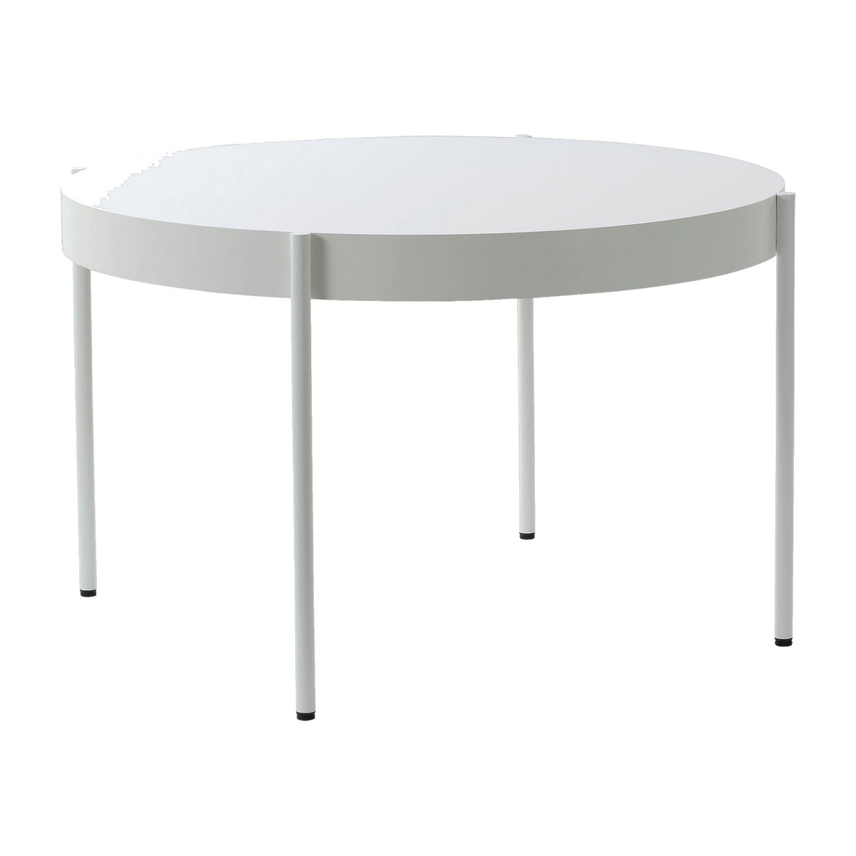 Table en métal et bois blanc 120cm Series 430 - Verpan - The Cool Republic