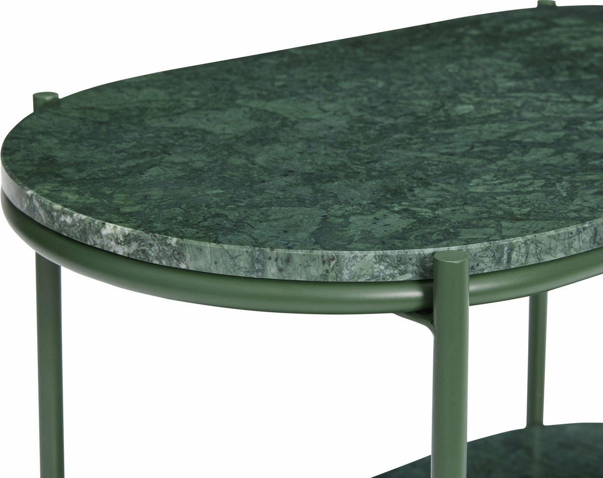 Table en métal et marbre vert - Hübsch - The Cool Republic