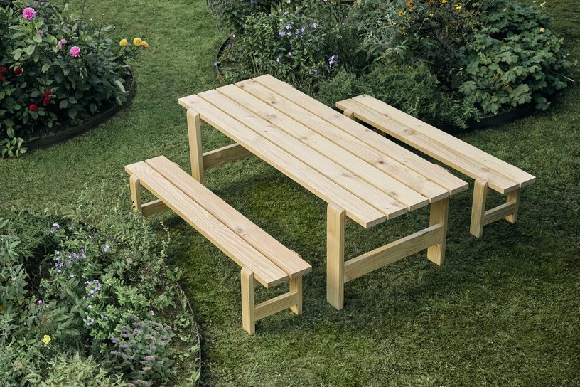 Table en pin laqué 230 x 83 x 74 cm Weekday - Hay - The Cool Republic