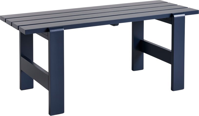 Table en pin laqué bleu métal 180 x 66 x 74 cm Weekday - Hay - The Cool Republic