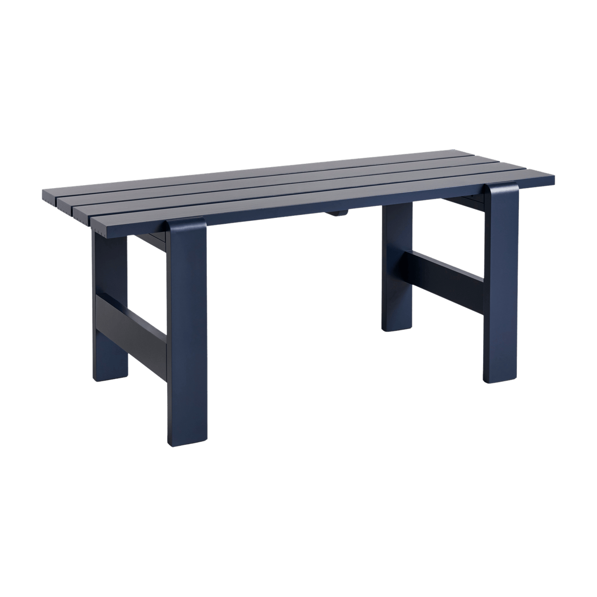 Table en pin laqué bleu métal 180 x 66 x 74 cm Weekday - Hay - The Cool Republic