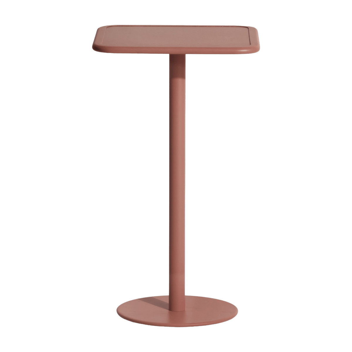 Square aluminum high table outdoor terracotta Week end - Petite friture - The Cool Republic