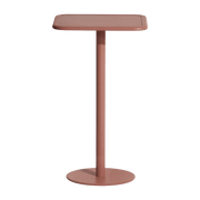 Table haute carrée en aluminium outdoor terracotta Week end - Petite friture - The Cool Republic