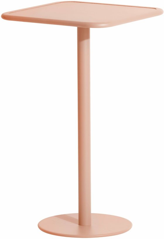 Table haute carrée outdoor rose blush Week end - Petite friture - The Cool Republic