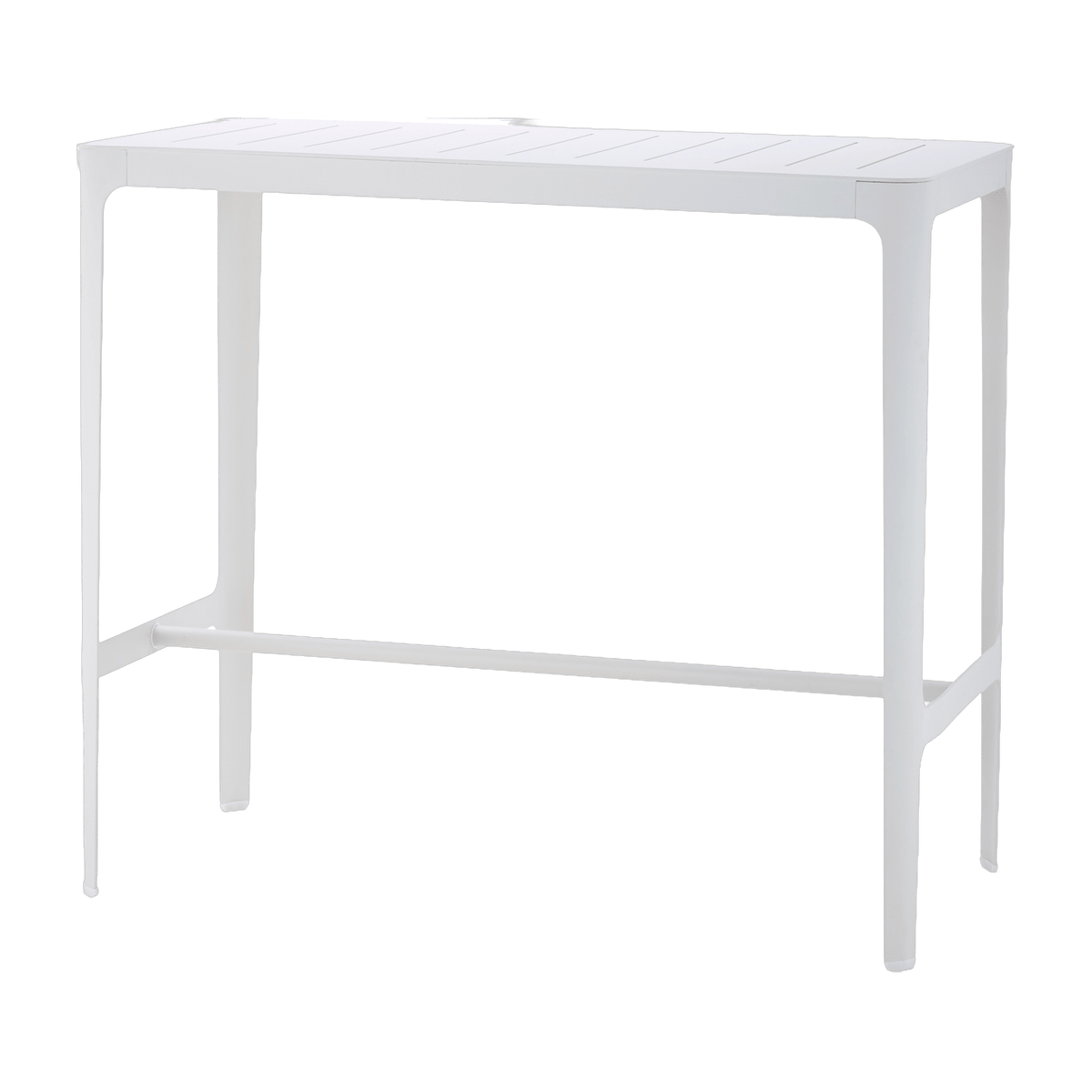 Table haute en aluminium blanc Cut - Cane-Line - The Cool Republic