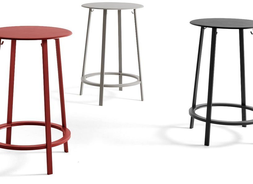Table haute en aluminium gris Revolver - HAY - The Cool Republic