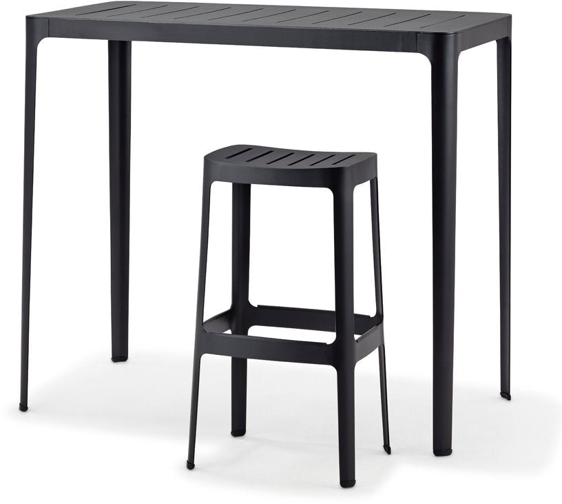 Table haute en aluminium noir Cut - Cane - Line - The Cool Republic