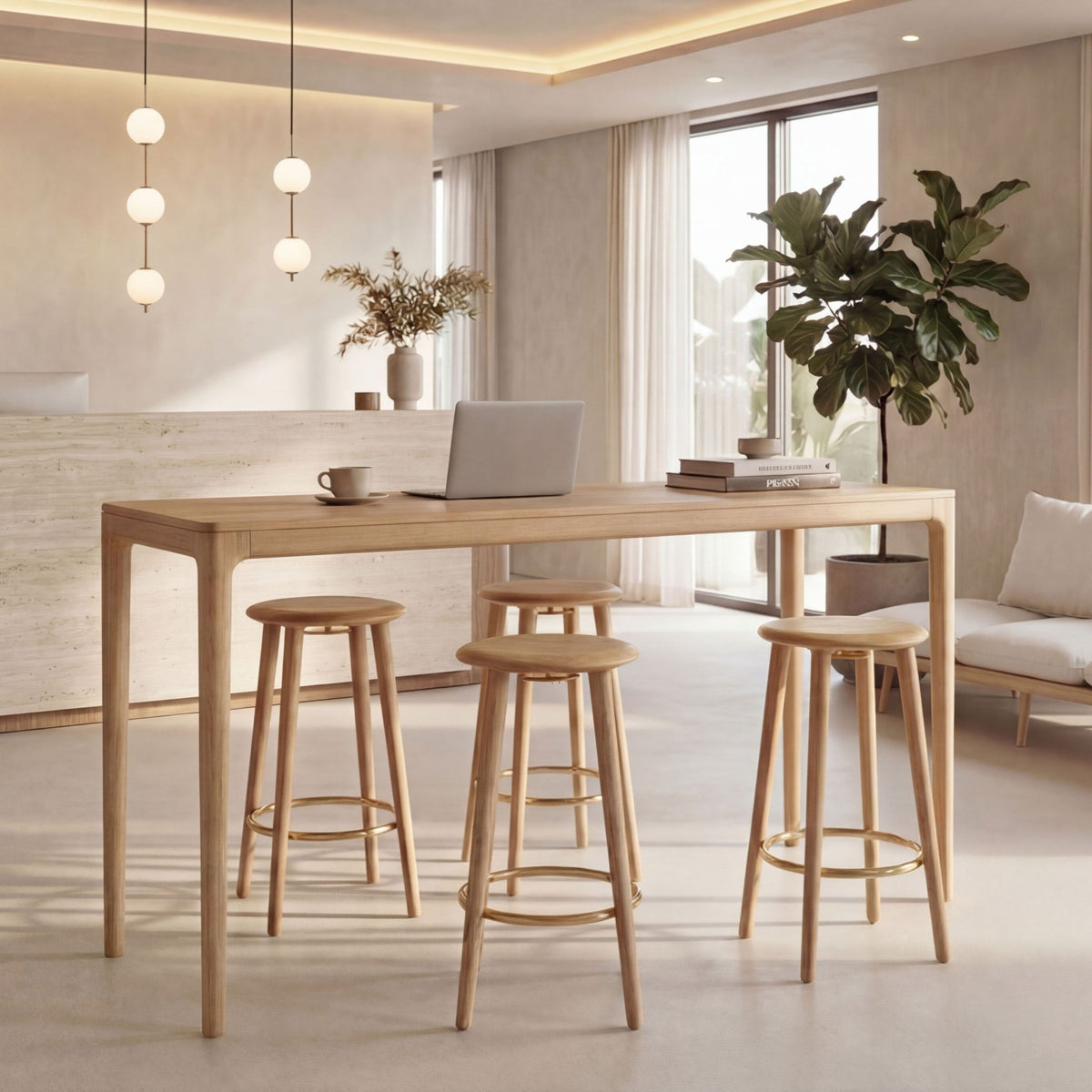 Table haute en chêne 200x60x105cm Heart'n soul - Umage - The Cool Republic