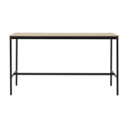 Table haute en chêne contreplaqué et piétement noir 85 x 190 x 105 cm Base - Muuto - The Cool Republic
