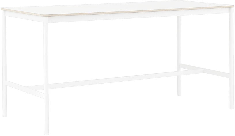 Table haute en contreplaqué stratifié blanche 85 x 190 x 95 cm Base - Muuto - The Cool Republic