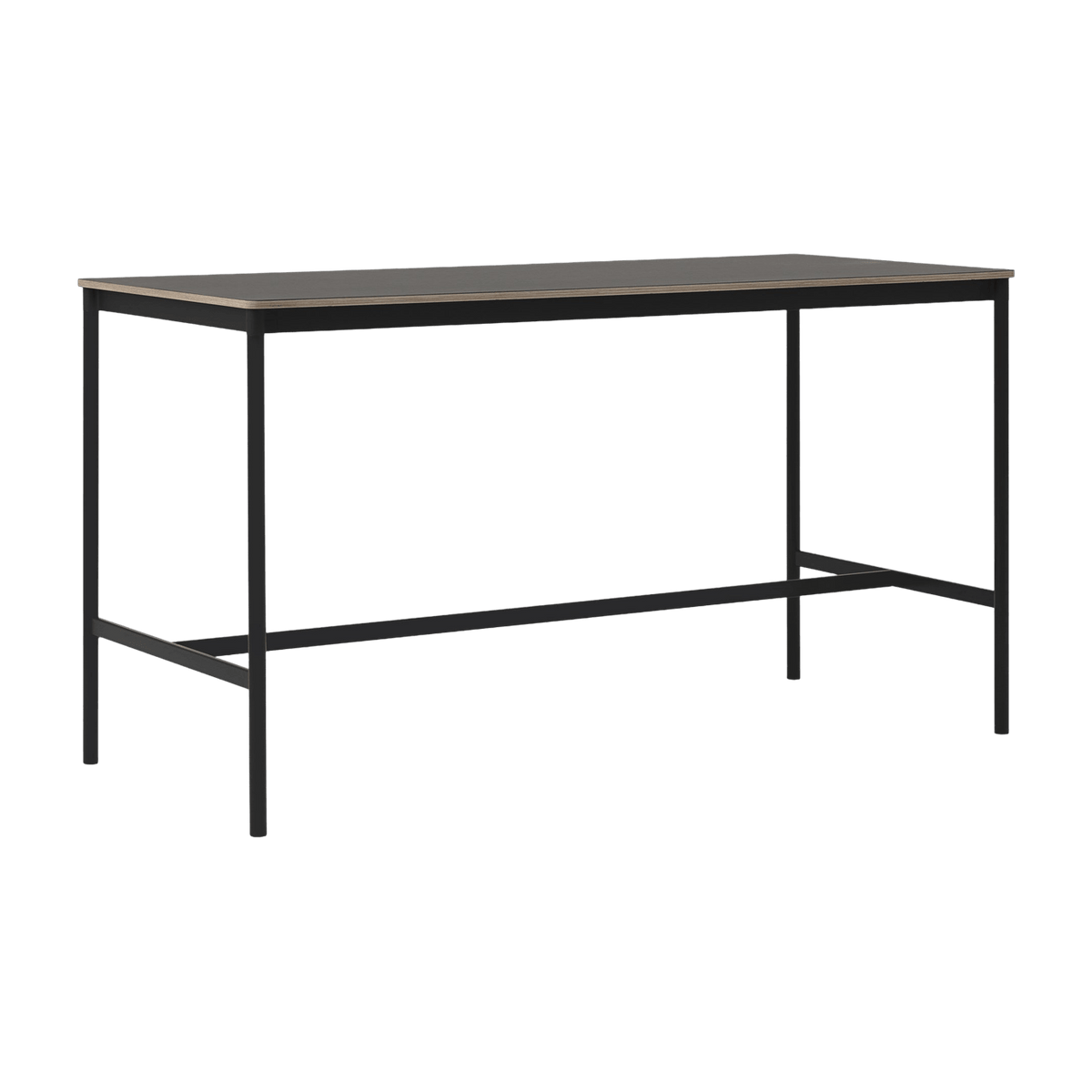 Table haute en linoléum noire contreplaqué 85 x 190 x 105 cm Base - Muuto - The Cool Republic
