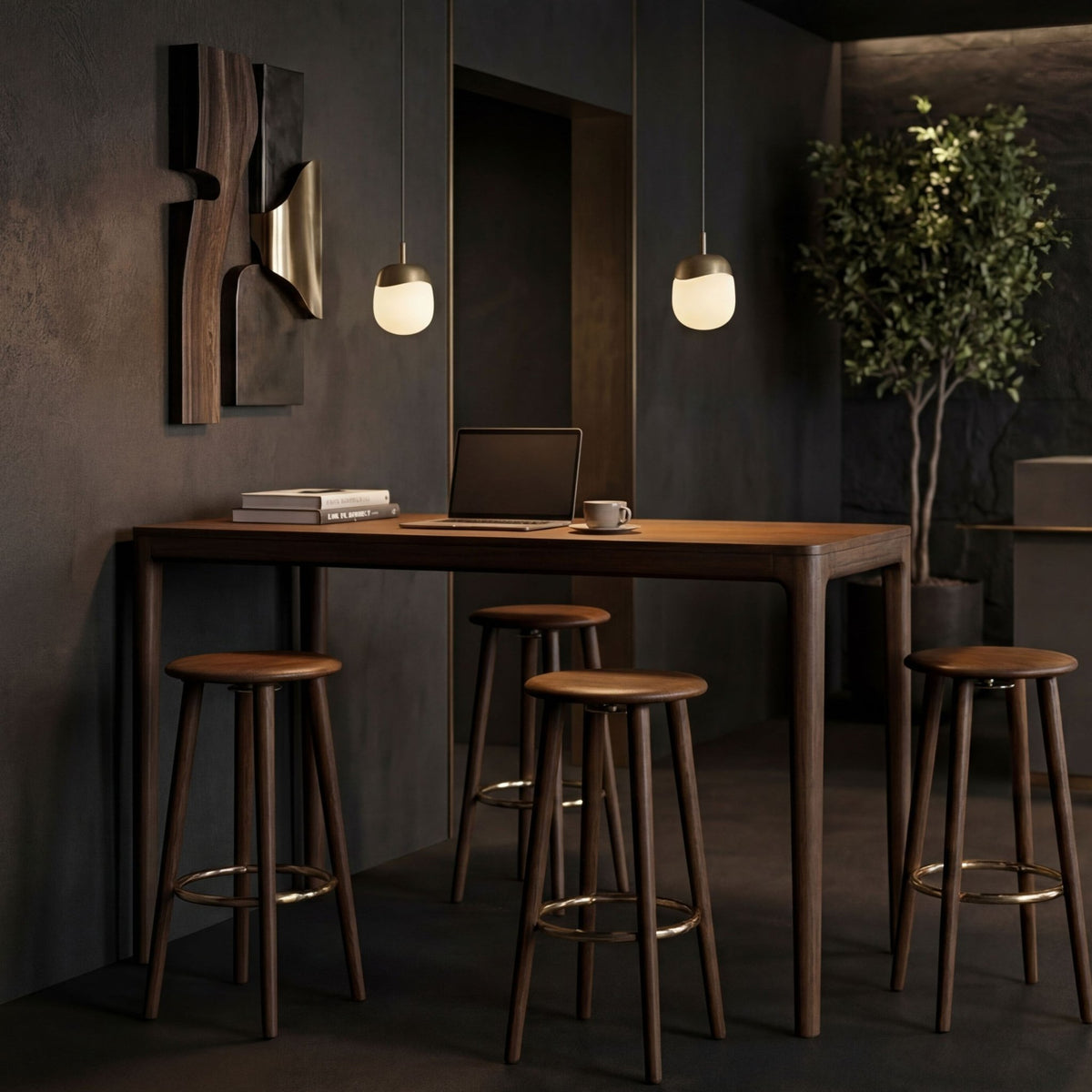 Table haute en noyer 200x60x105cm Heart'n soul - Umage - The Cool Republic