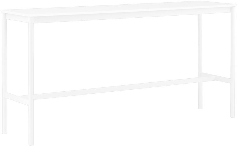 Table haute en stratifié blanc et piètement blanc 50 x 190 x 95 cm Base - Muuto - The Cool Republic
