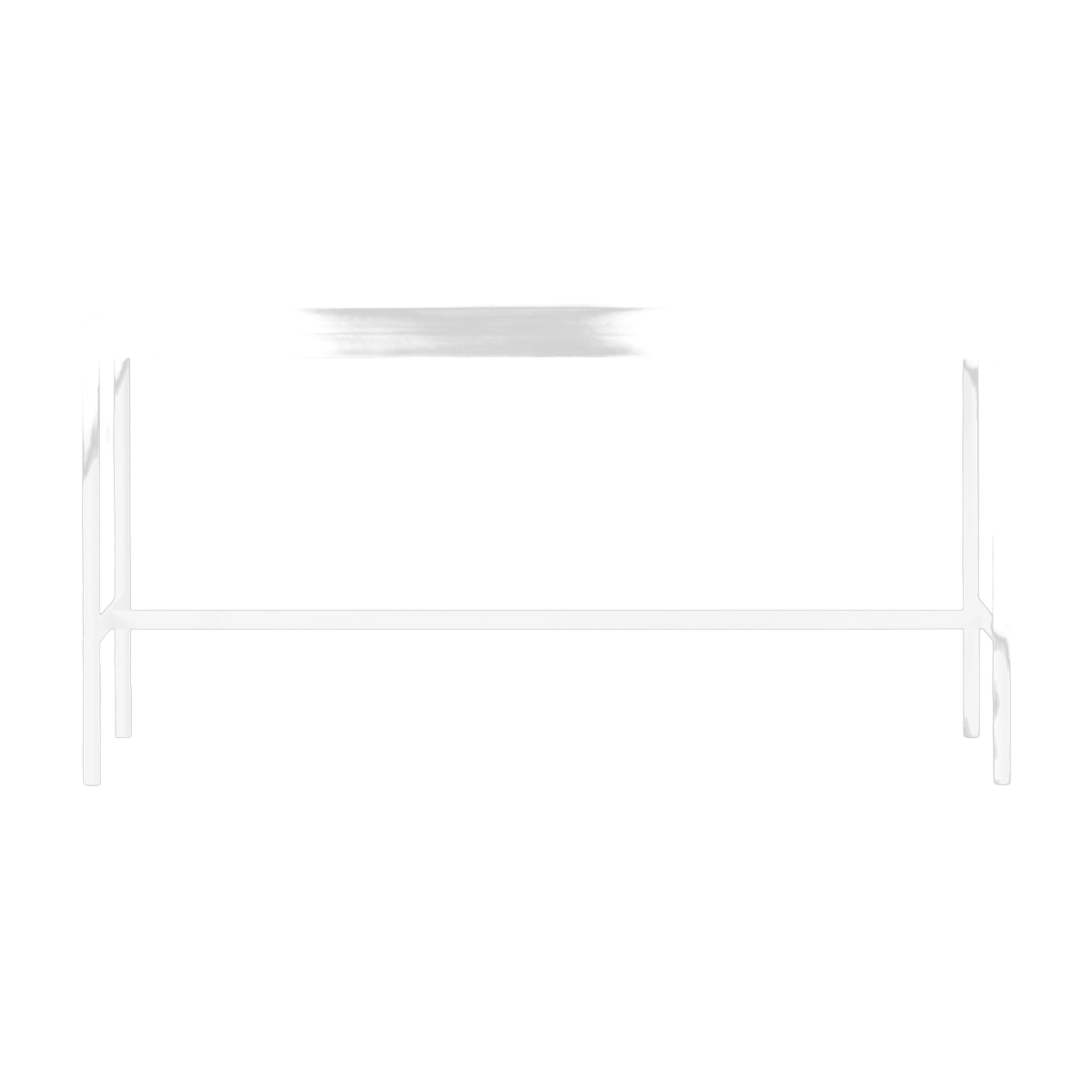 Table haute en stratifié blanc et piètement blanc 50 x 190 x 95 cm Base - Muuto - The Cool Republic