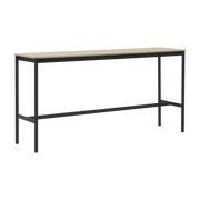 Table haute étroite noire et chêne 95 cm Base High - Muuto - The Cool Republic