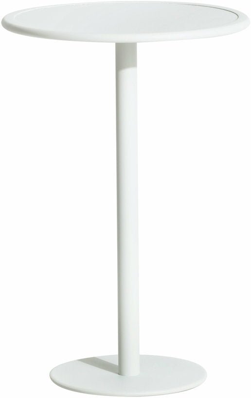 Table haute ronde outdoor blanche Week end - Petite friture - The Cool Republic