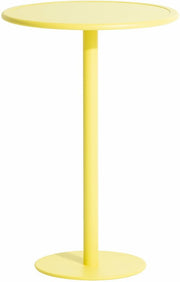 Table haute ronde outdoor jaune Week end - Petite friture - The Cool Republic