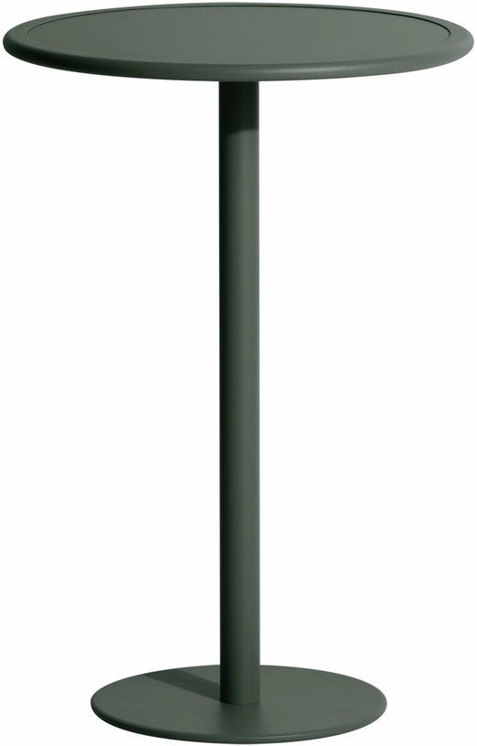 Table haute ronde outdoor vert bouteille Week end - Petite friture - The Cool Republic