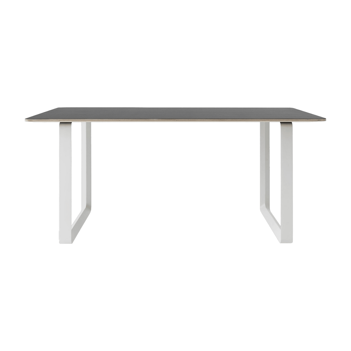 Table noire piétement blanc 170 cm 70-70 - Muuto - The Cool Republic