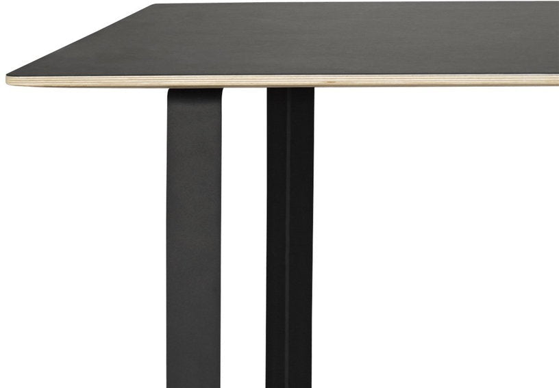 Table noire piétement noir 170 cm 70 - 70 - Muuto - The Cool Republic