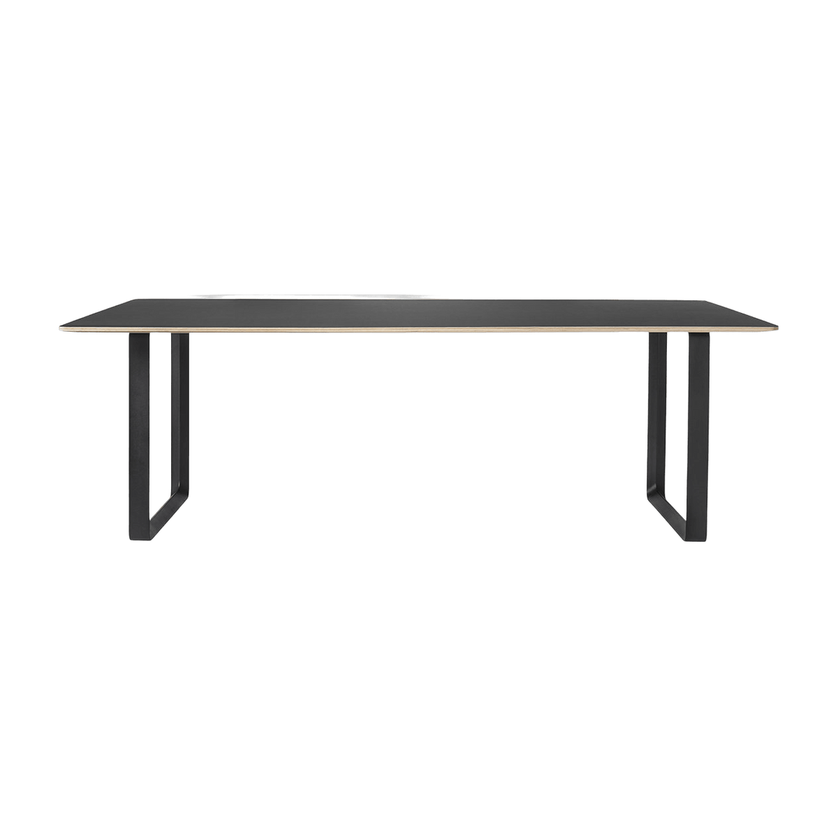 Table noire piétement noir 225 cm 70-70 - Muuto - The Cool Republic