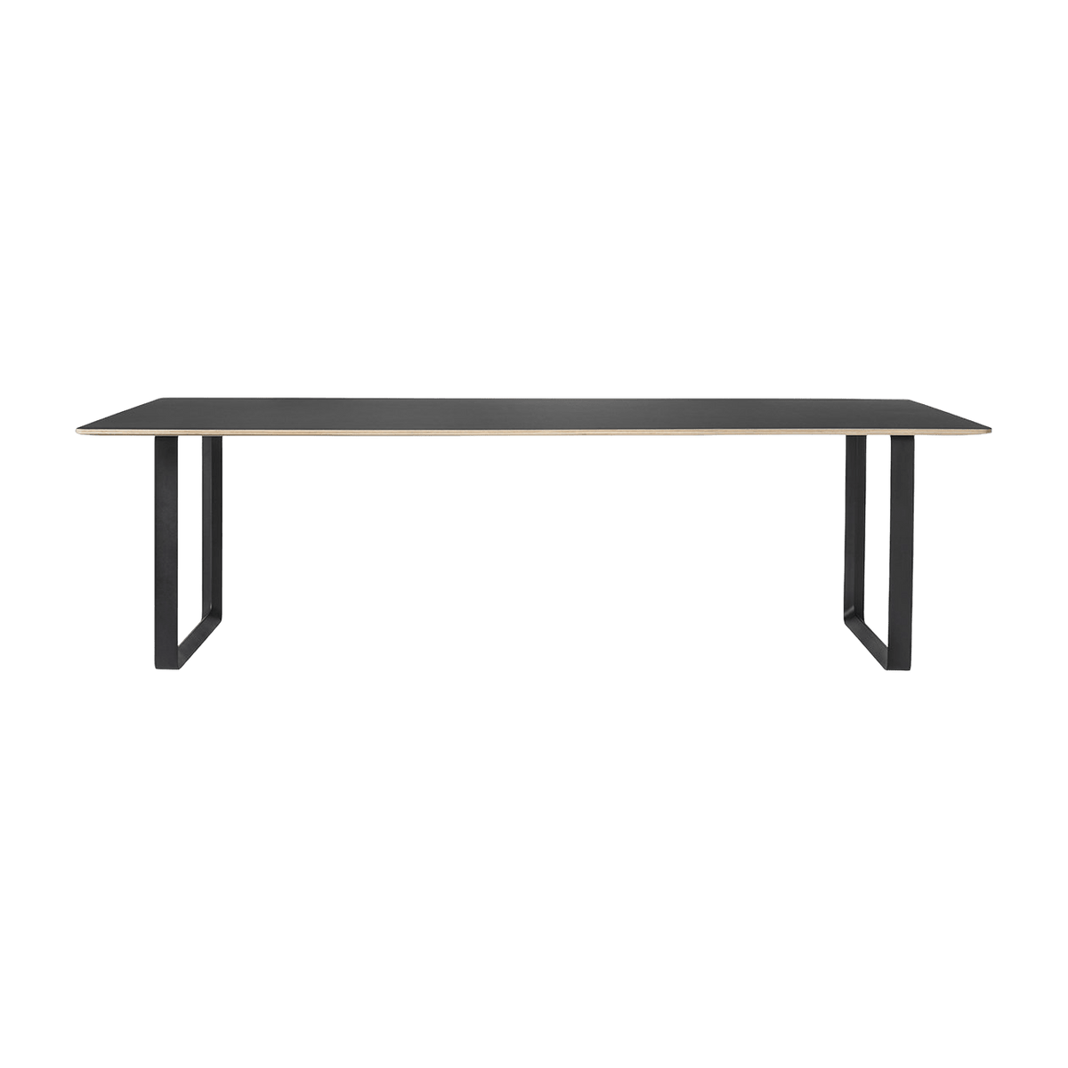 Table noire piétement noir 255 cm 70-70 - Muuto - The Cool Republic