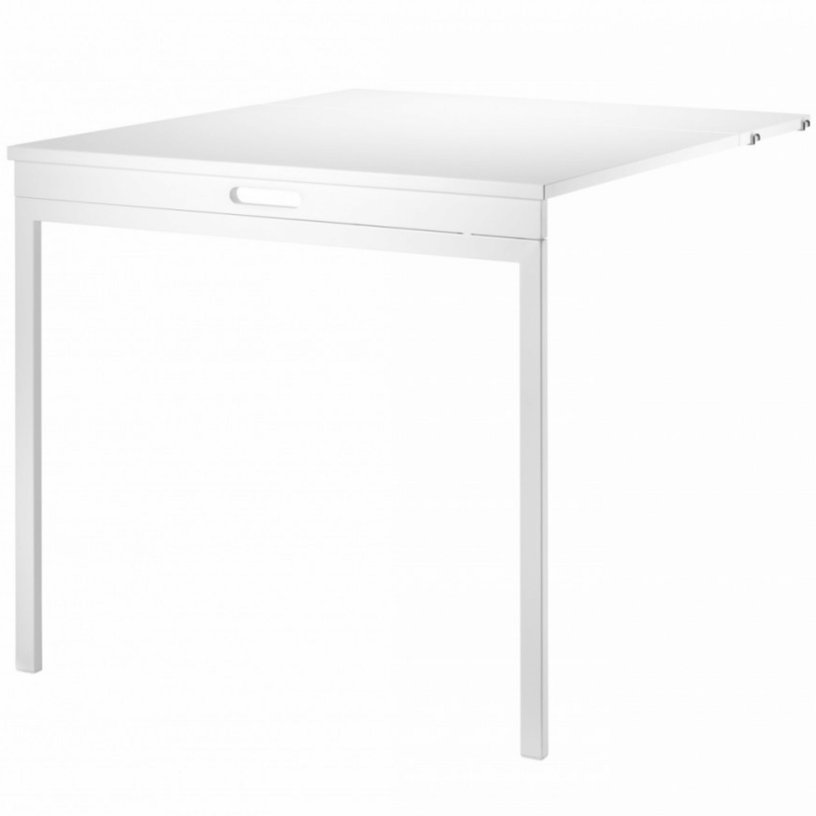 Table pliante blanche en mdf et pieds blancs en acier - String furniture - The Cool Republic