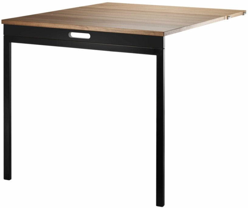 Table pliante en noyer et pieds noirs en acier - String furniture - The Cool Republic