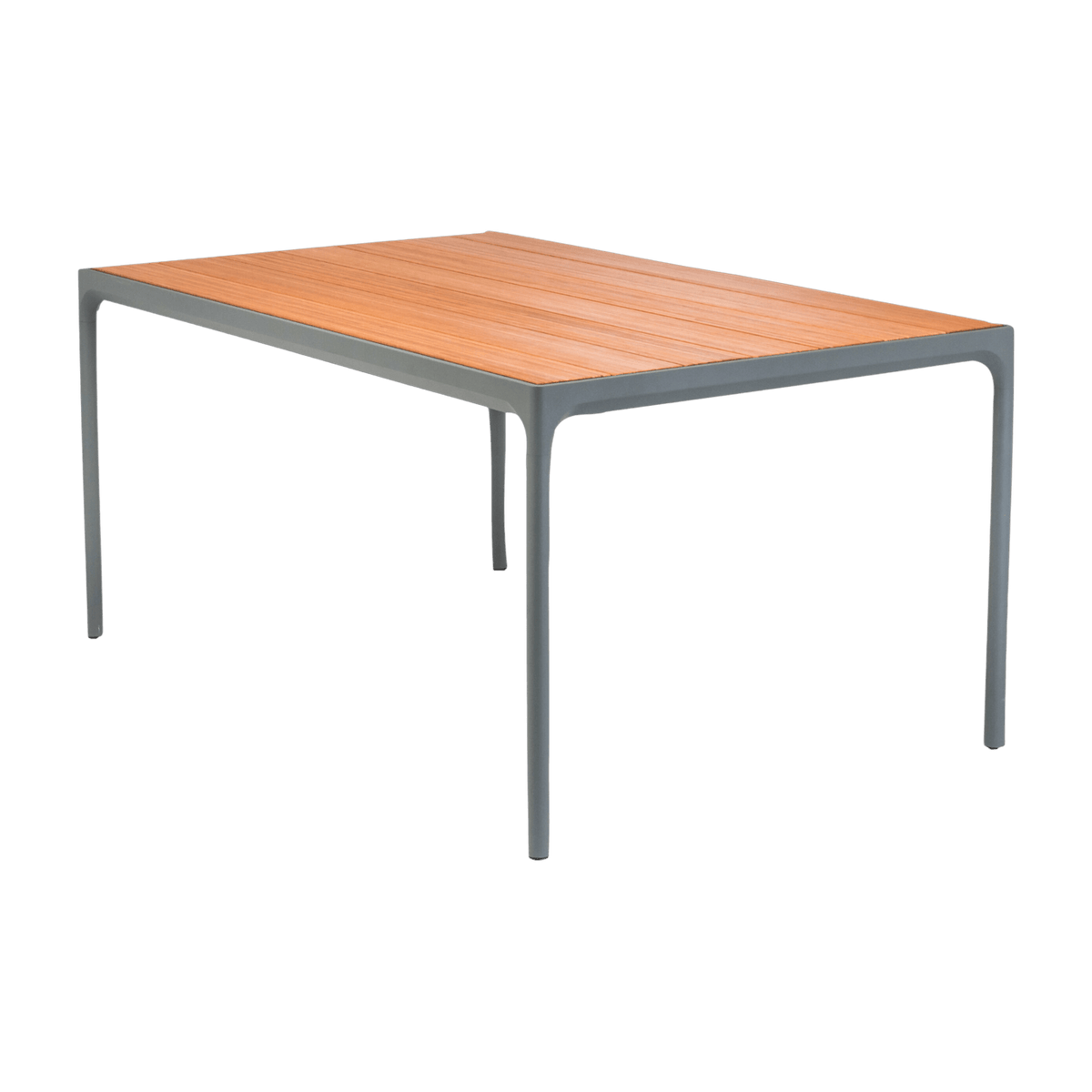 Table rectangulaire 160x90 cm en bambou et cadre gris FOUR - Houe - The Cool Republic