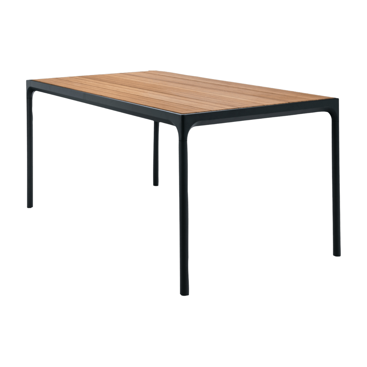 Table rectangulaire 160x90 cm en bambou et cadre noir FOUR - Houe - The Cool Republic