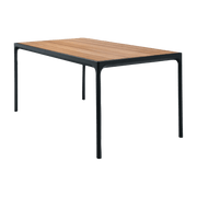 Table rectangulaire 160x90 cm en bambou et cadre noir FOUR - Houe - The Cool Republic